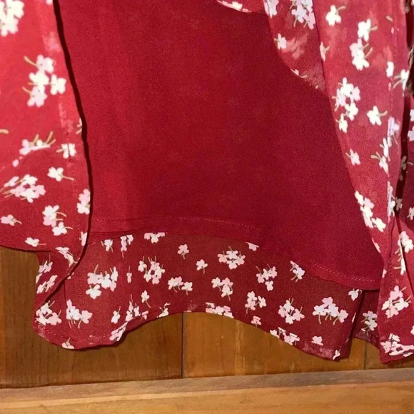 Ann Taylor Burgundy Blouse- Medium - Picture 6 of 8